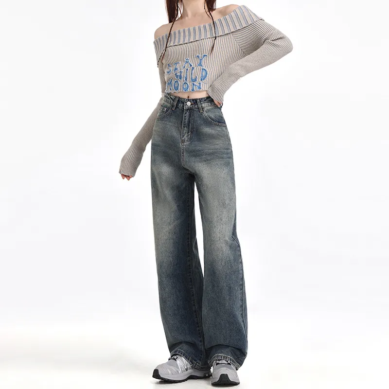 Wen Shan Jeans Women's Vintage Blue-12