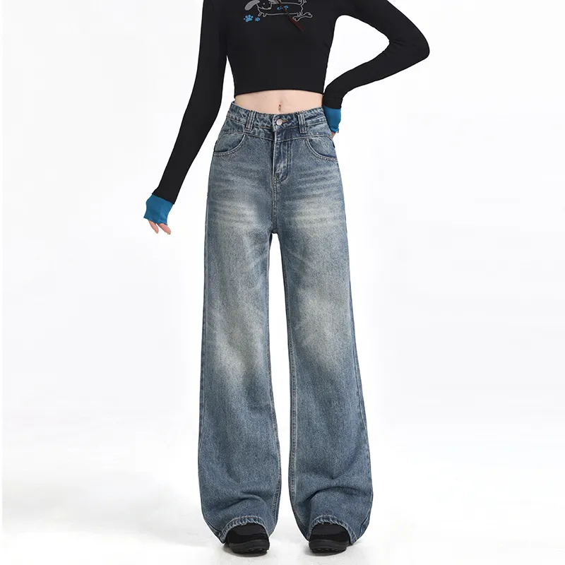 Wen Shan Jeans Women's Vintage Blue-3