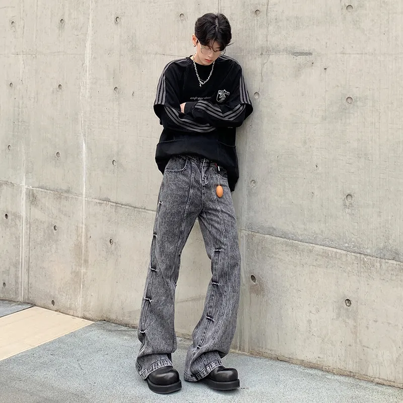 Wen Shan Jeans Unisex Black Gray-2