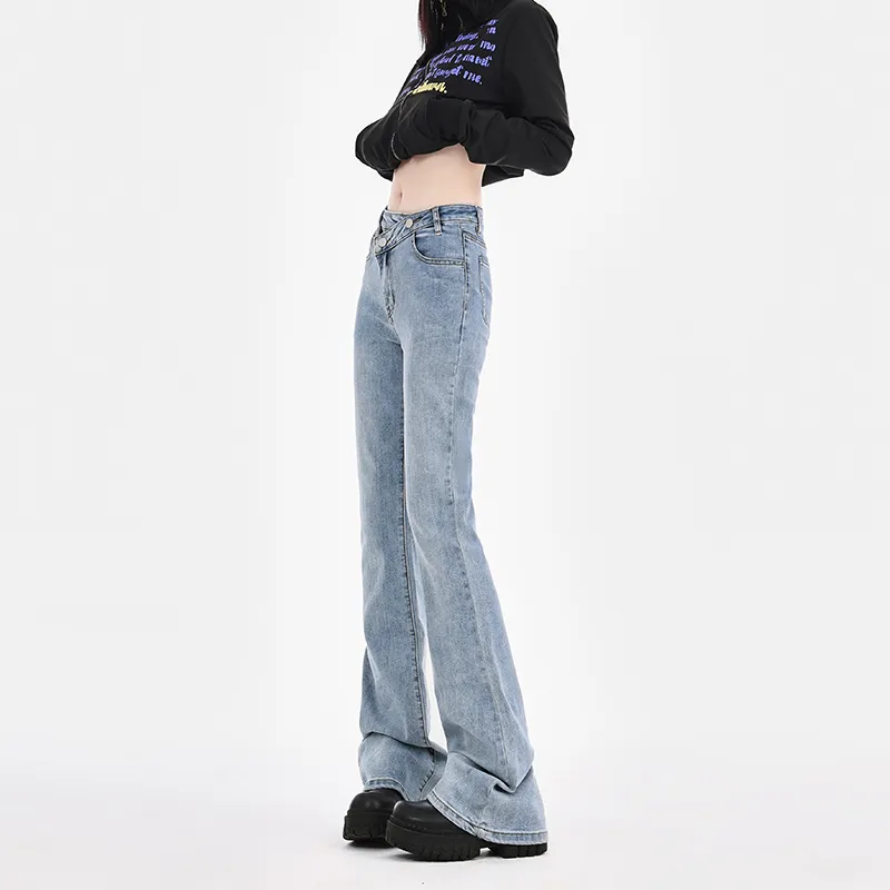 Wen Shan Jeans Women's Light Blue-10