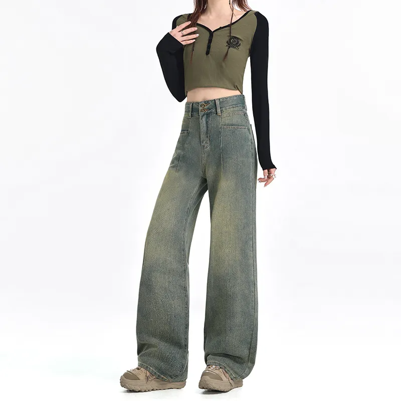 Wen Shan Jeans Women's Vintage Blue-12