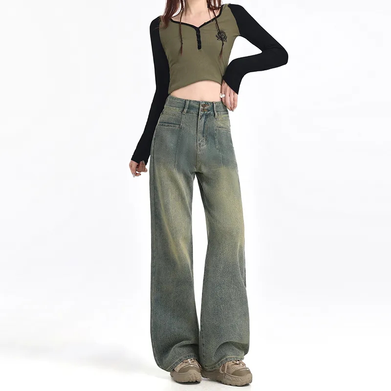 Wen Shan Jeans Women's Vintage Blue-3