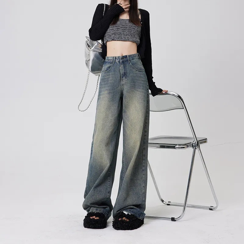 Wen Shan Jeans Women's Vintage Blue-5