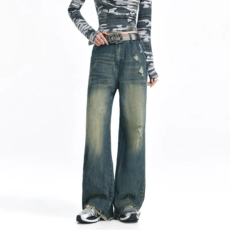 Wen Shan Jeans Women's Vintage Blue-4