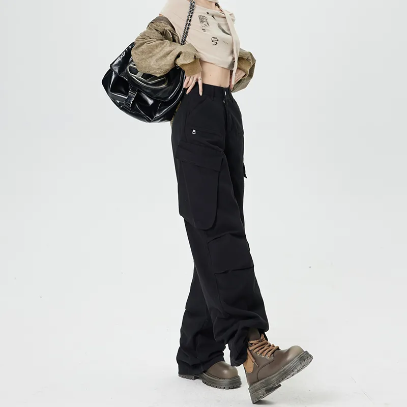 Wen Shan Casual Pants Women's Black-4