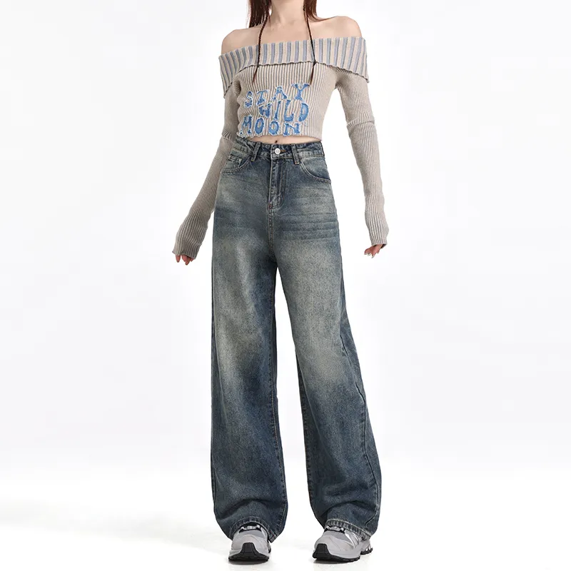 Wen Shan Jeans Women's Vintage Blue-2