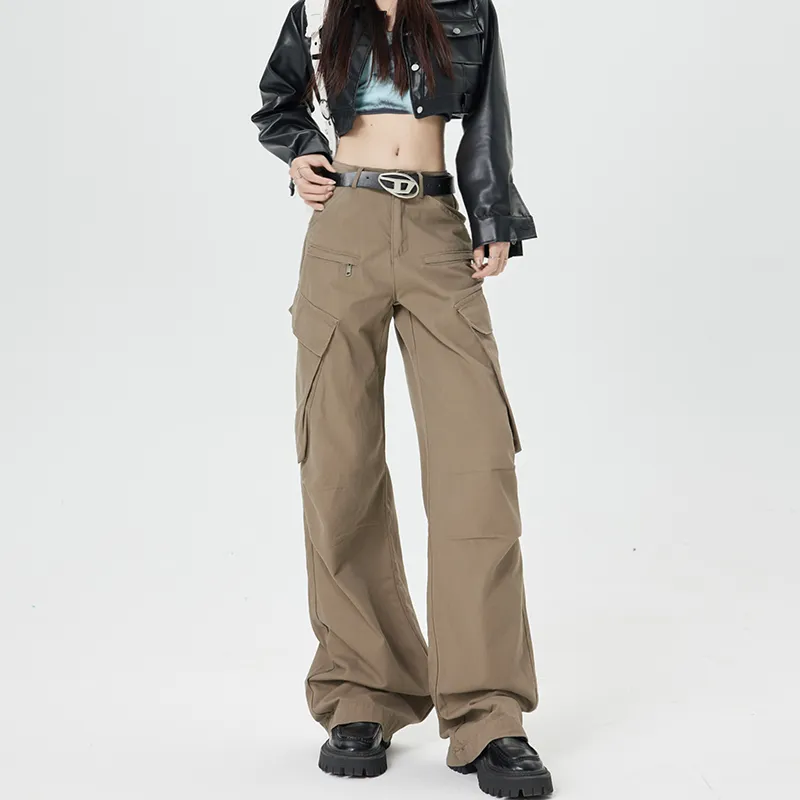 Wen Shan Cargo Pants Women's Coffee-2