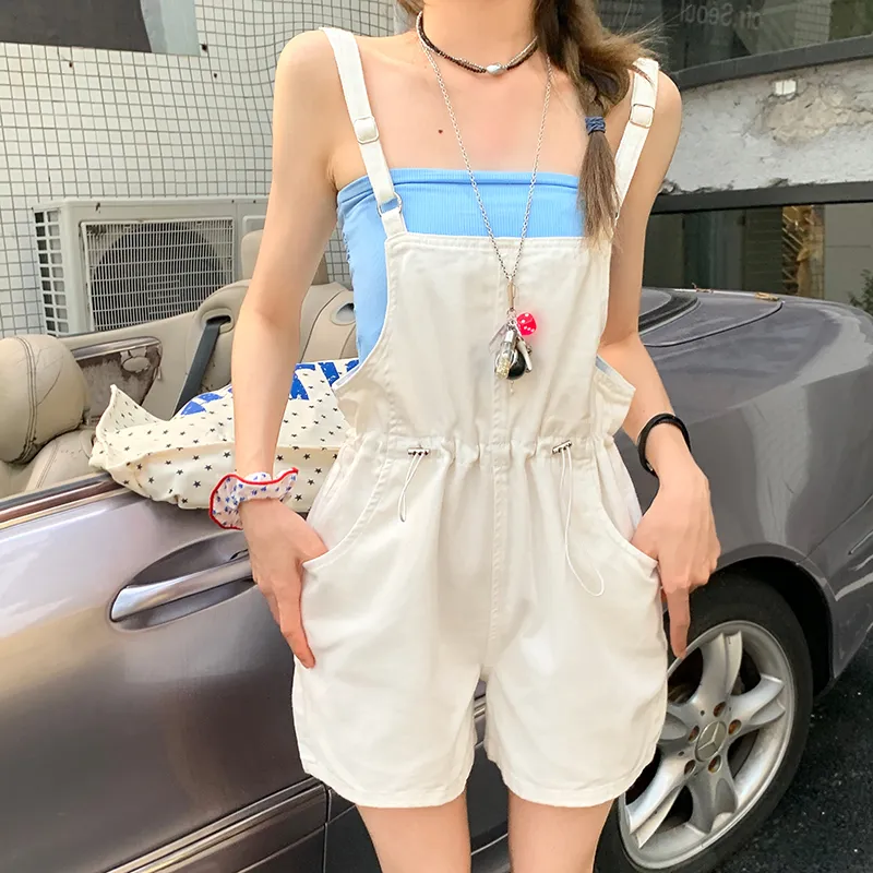 Wen Shan Overalls Women's White-2