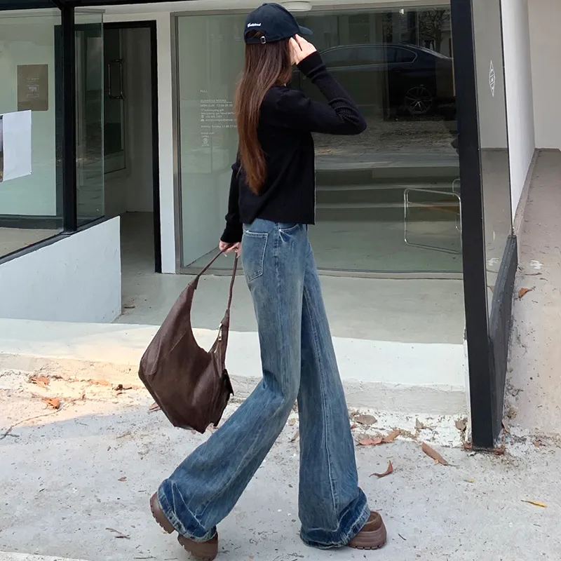 Wen Shan Jeans Women's Vintage Blue-6