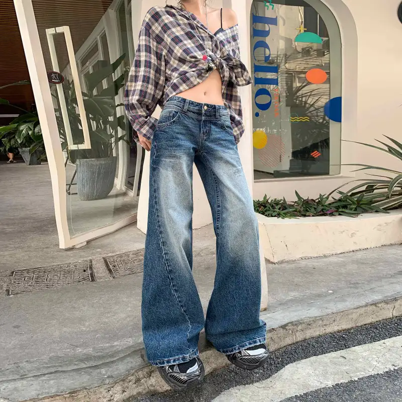 Wen Shan Jeans Women's Vintage Blue-10