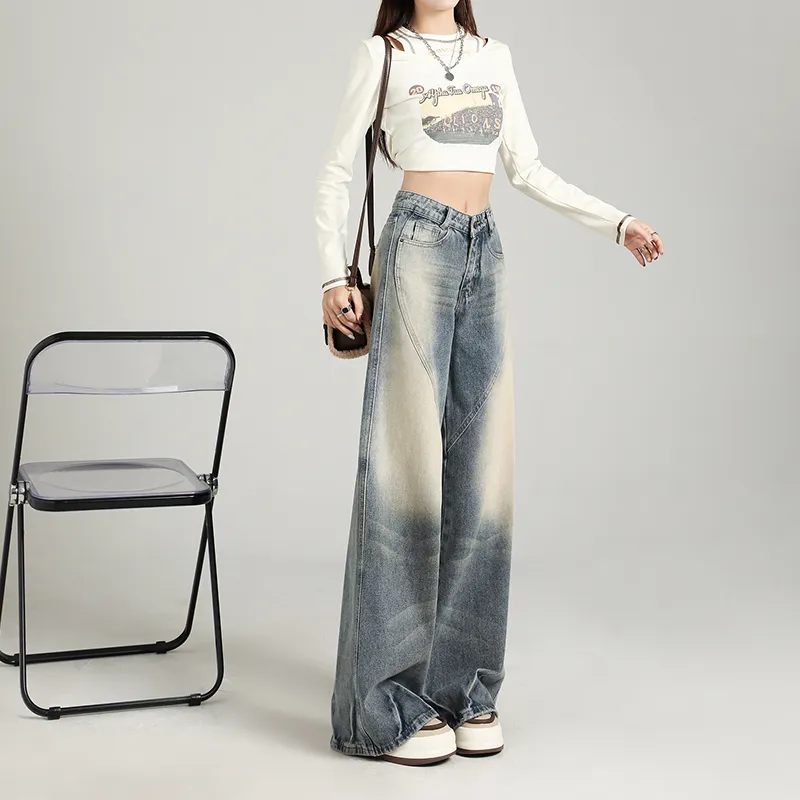 Wen Shan Jeans Women's Vintage Blue-10