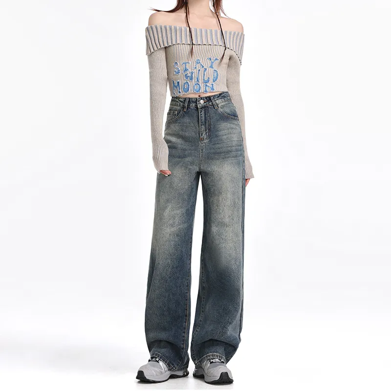 Wen Shan Jeans Women's Vintage Blue-4