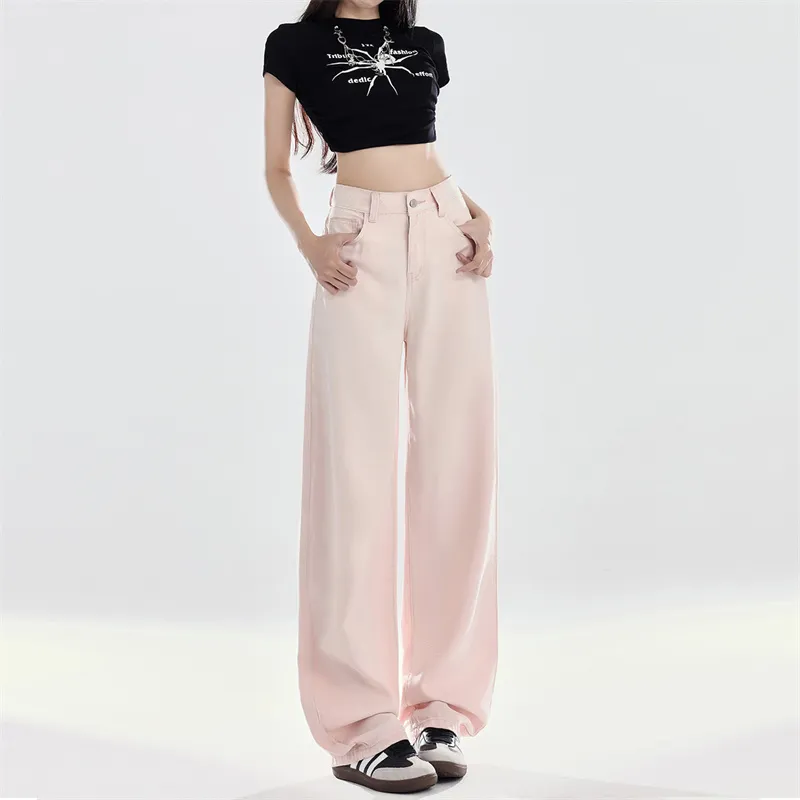 Wen Shan Jeans Women's Millennial Pink-1