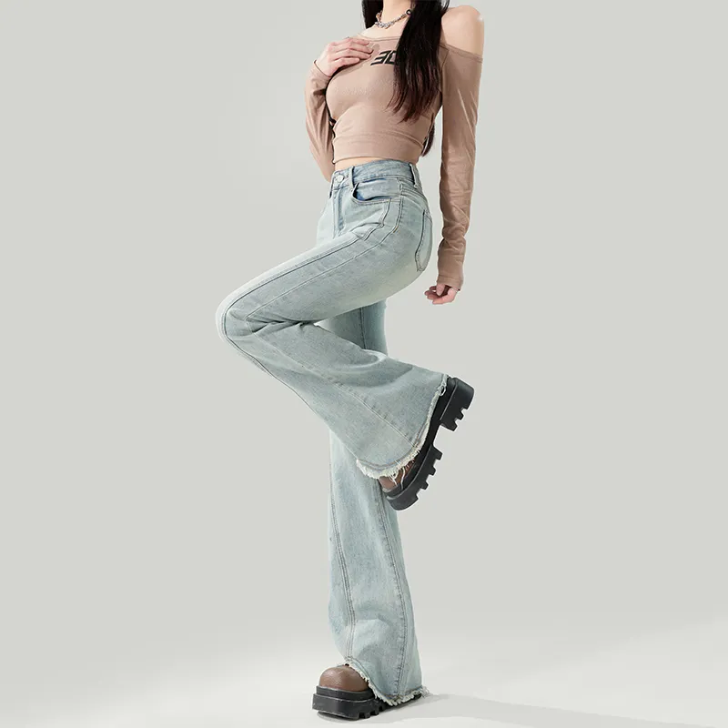 Wen Shan Jeans Women's Light Blue-9