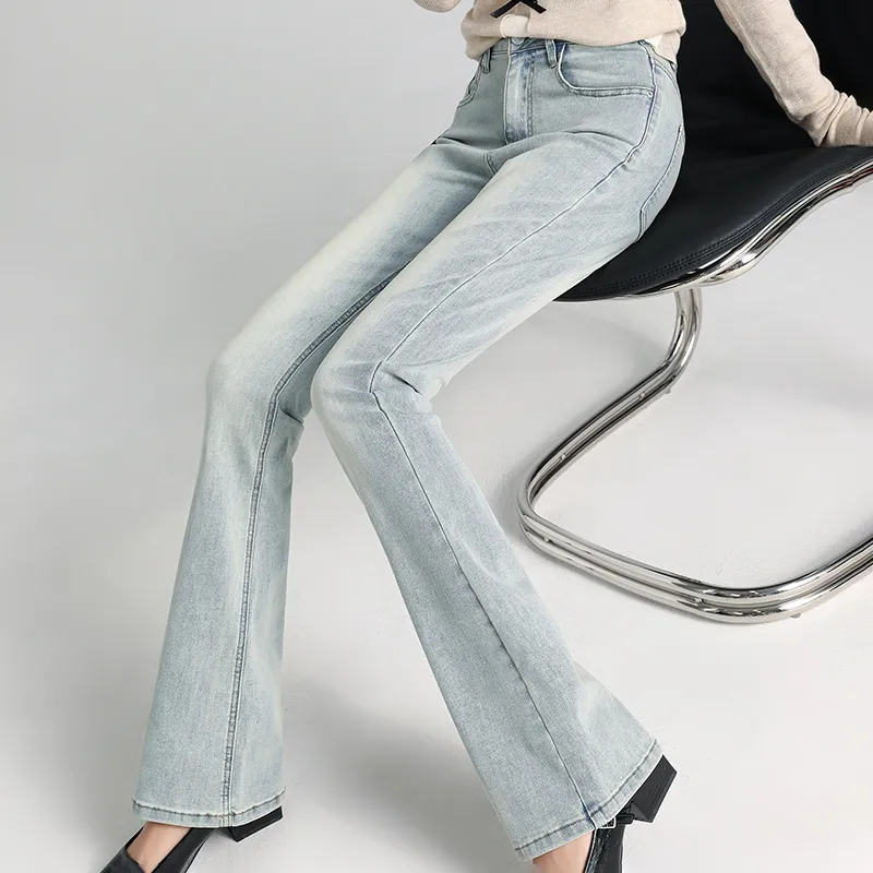 Wen Shan Jeans Women's Elegant Blue-3