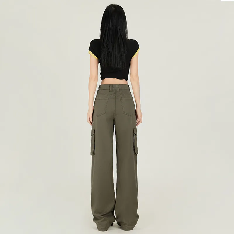 Wen Shan Cargo Pants Women's Army Green-7
