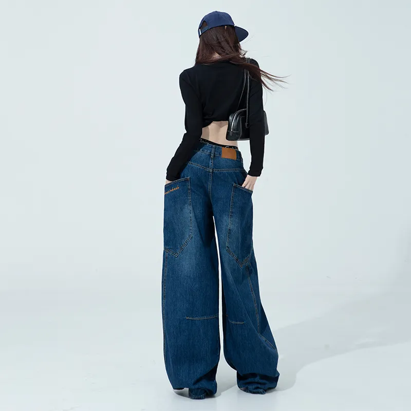 Wen Shan Jeans Women's Dark Blue-5