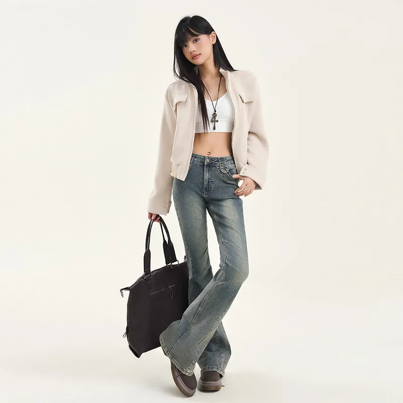Wen Shan Jeans Women's Vintage Blue-3