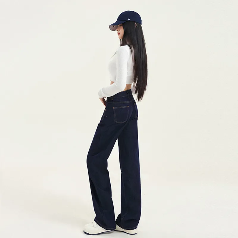 Wen Shan Jeans Women's Dark Blue-7