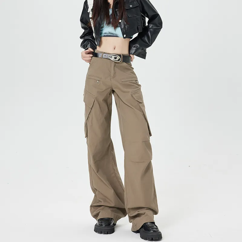 Wen Shan Cargo Pants Women's Coffee-10