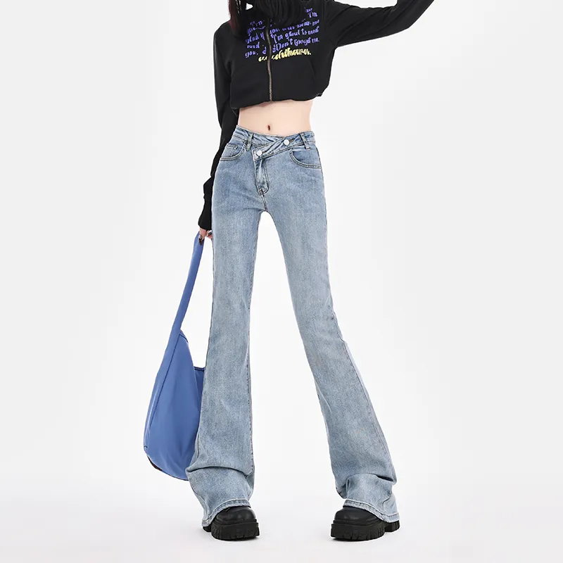 Wen Shan Jeans Women's Light Blue-9