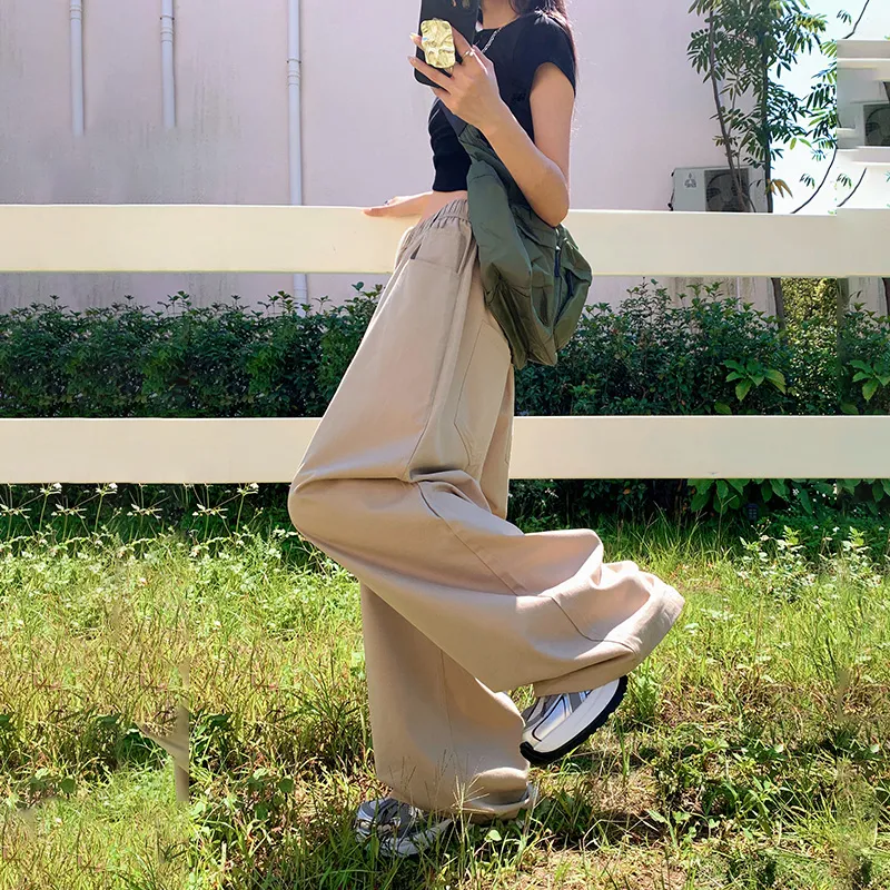 Wen Shan Casual Pants Women's Khaki-9
