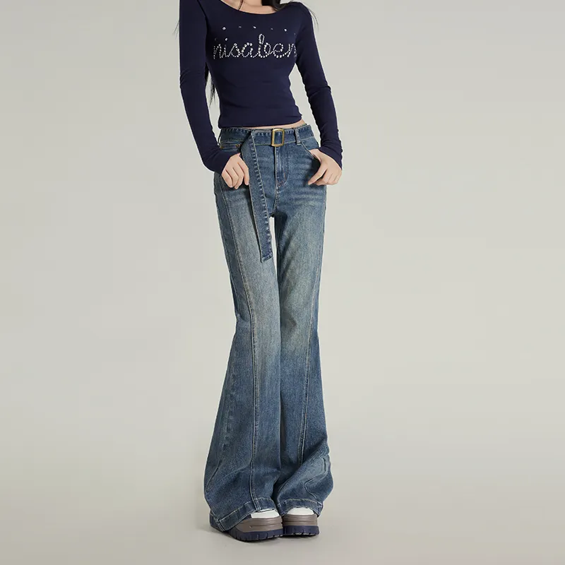 Wen Shan Jeans Women's Vintage Blue-3