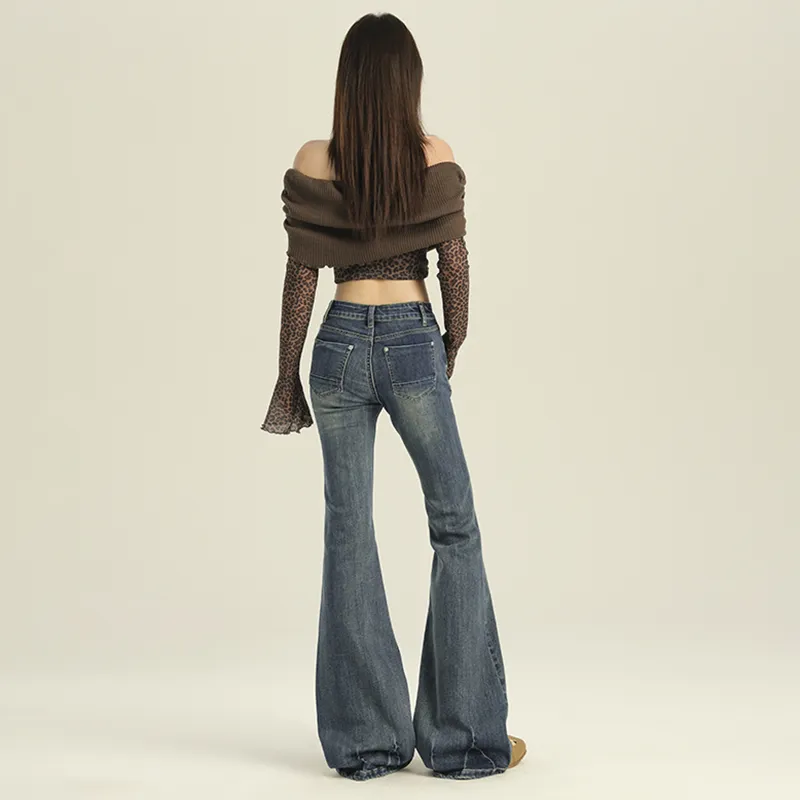 Wen Shan Jeans Women's Vintage Blue-9