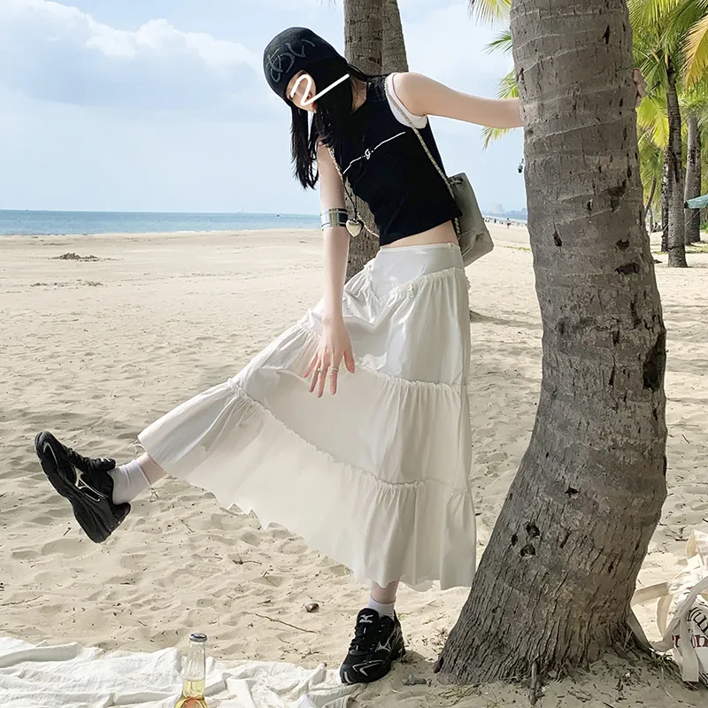 Wen Shan Casual Long Skirt Women's-2