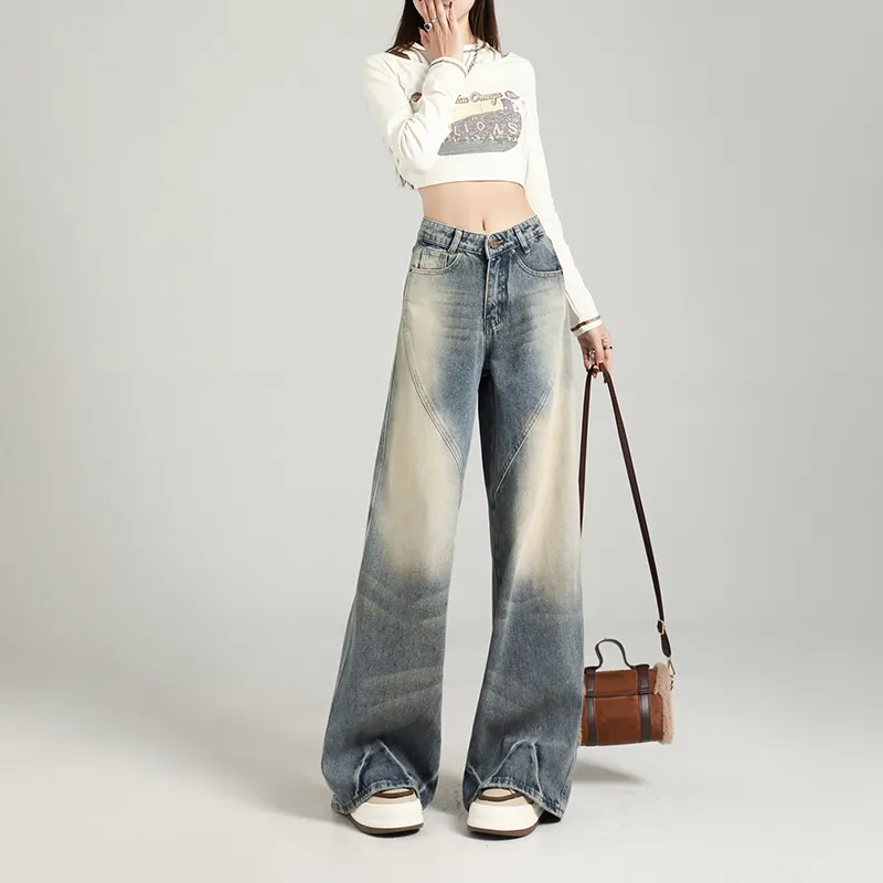 Wen Shan Jeans Women's Vintage Blue-5