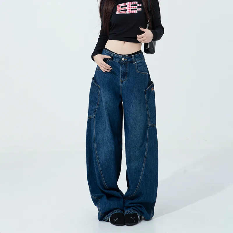 Wen Shan Jeans Women's Dark Blue-4