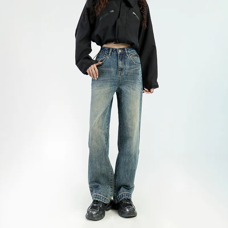 Wen Shan Jeans Women's Vintage Blue-5