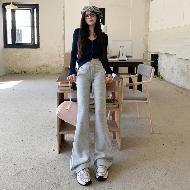 Wen Shan Casual Pants Women's Gray-2