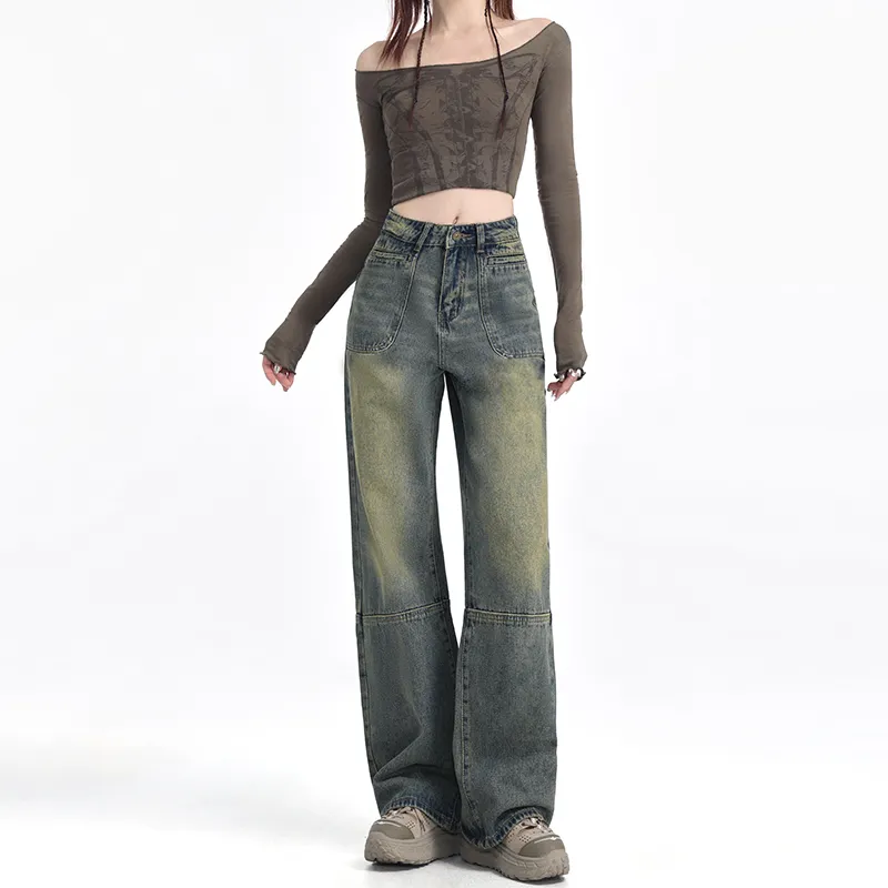 Wen Shan Jeans Women's Vintage Blue-4