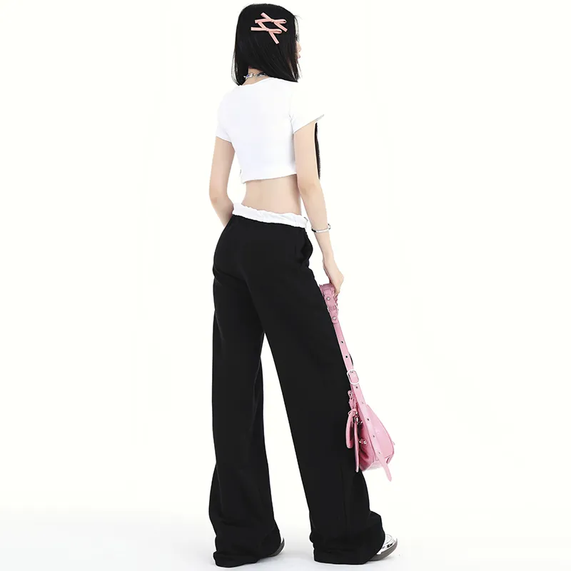 Wen Shan Casual Pants Women's Black-2