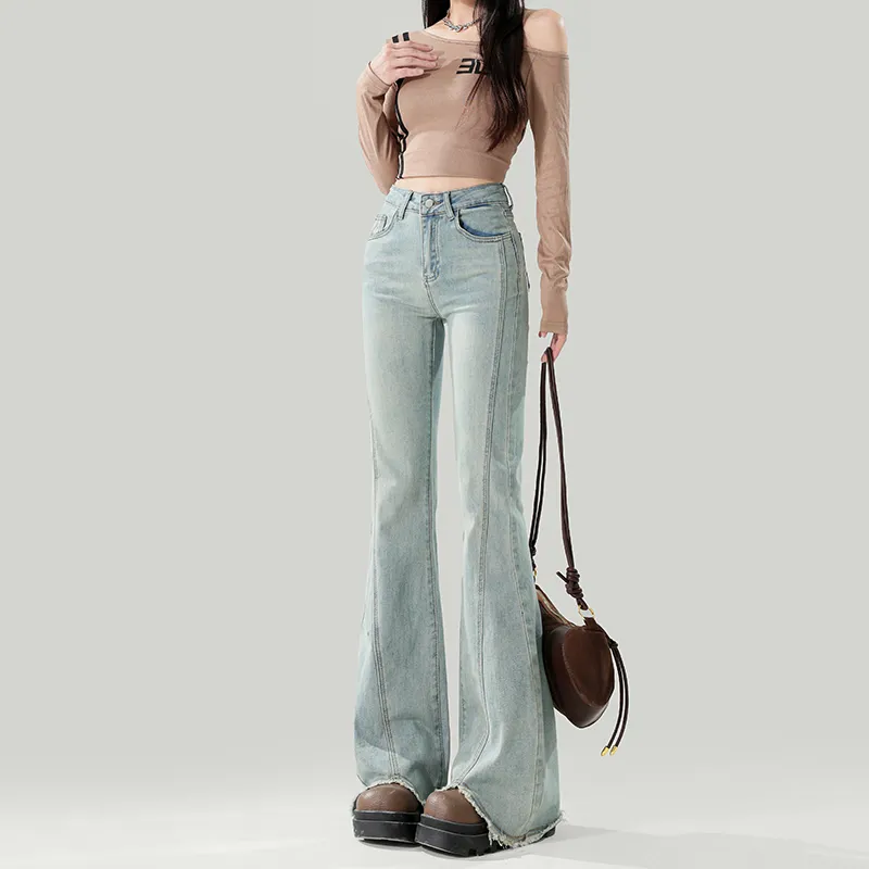 Wen Shan Jeans Women's Light Blue-3