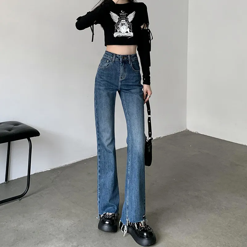 Wen Shan Jeans Women's Vintage Blue-5