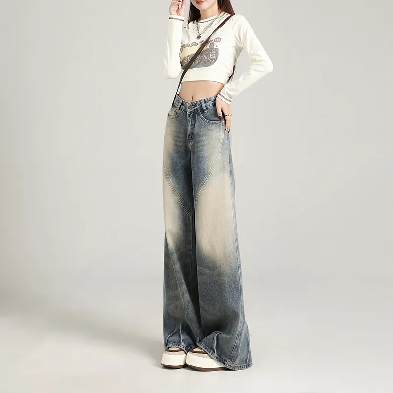 Wen Shan Jeans Women's Vintage Blue-12