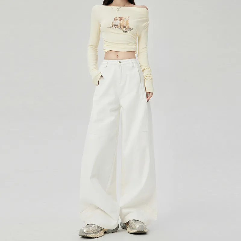 Wen Shan Casual Pants Women's White-6