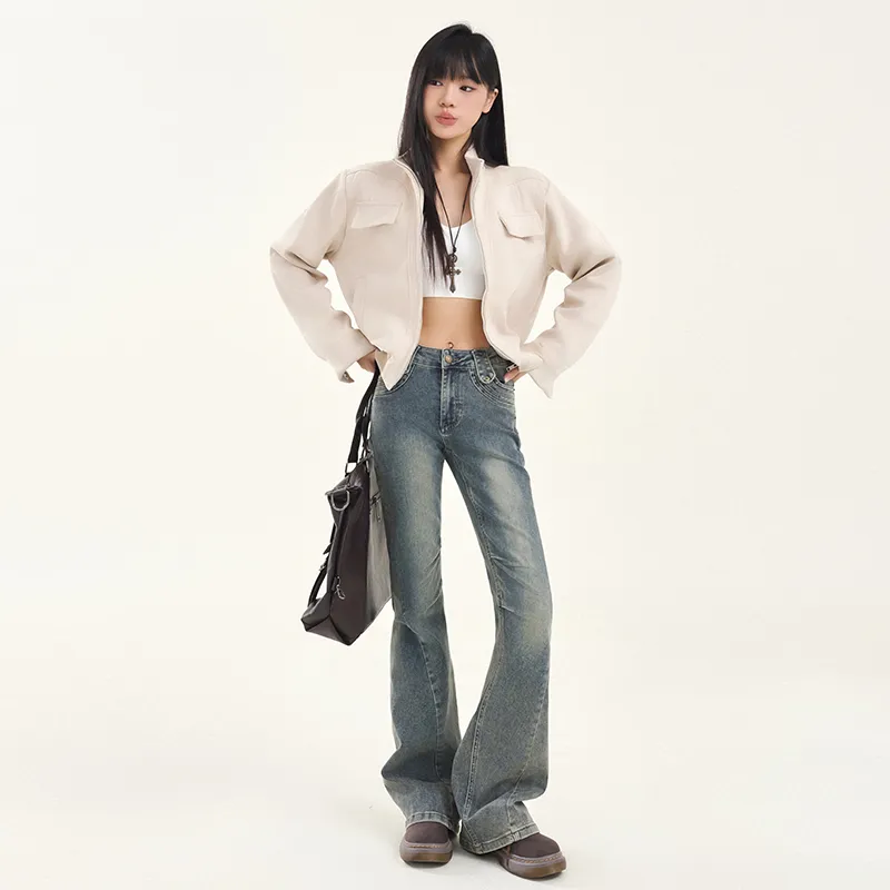 Wen Shan Jeans Women's Vintage Blue-7