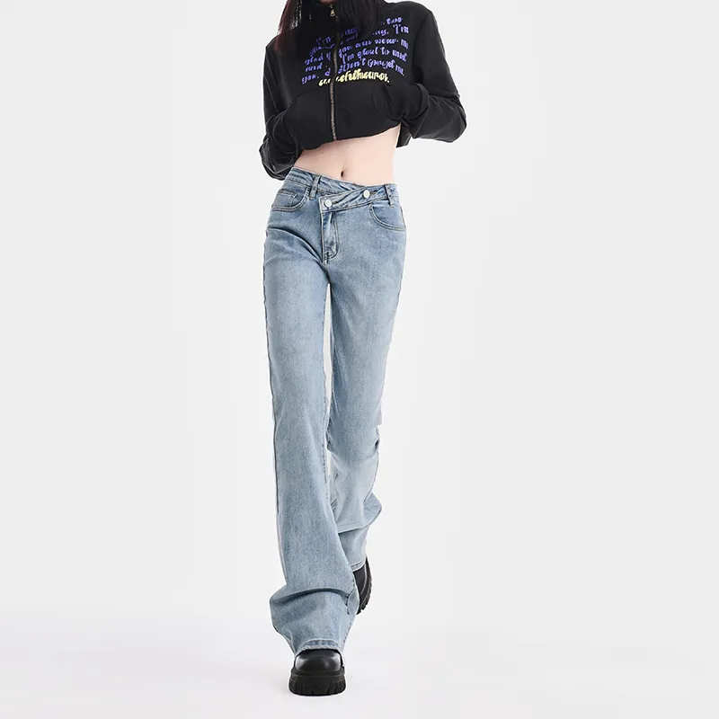 Wen Shan Jeans Women's Light Blue-12
