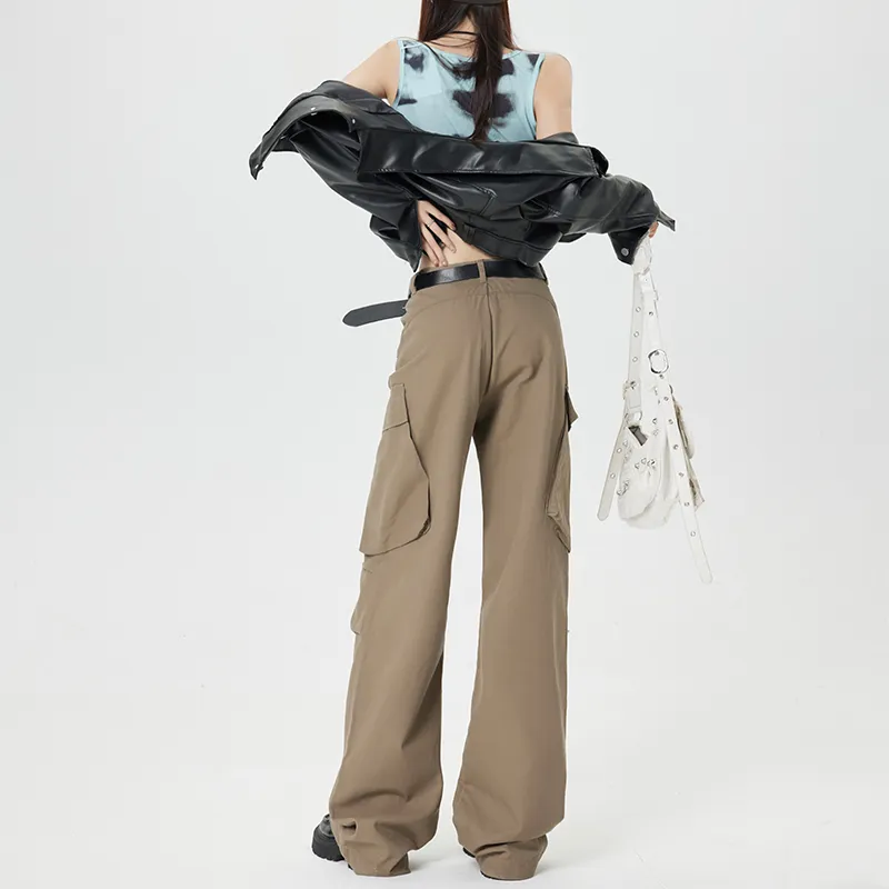 Wen Shan Cargo Pants Women's Coffee-11