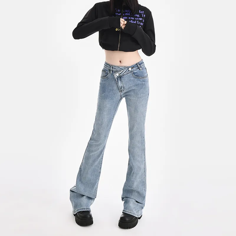 Wen Shan Jeans Women's Light Blue-11