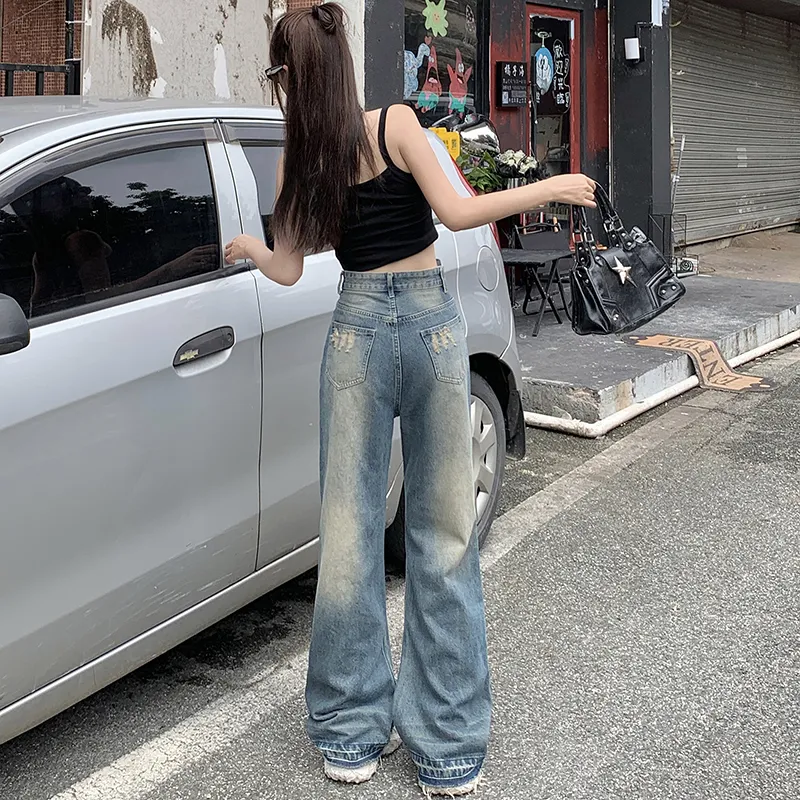 Wen Shan Jeans Women's Vintage Blue-3