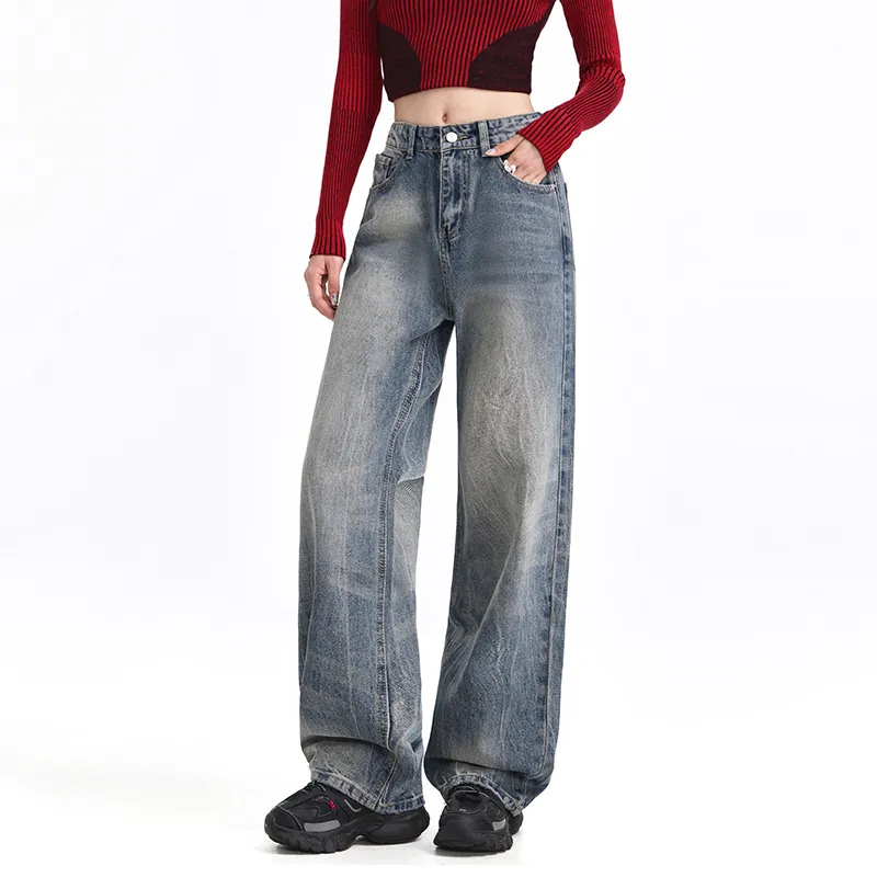Wen Shan Jeans Women's Vintage Blue-5