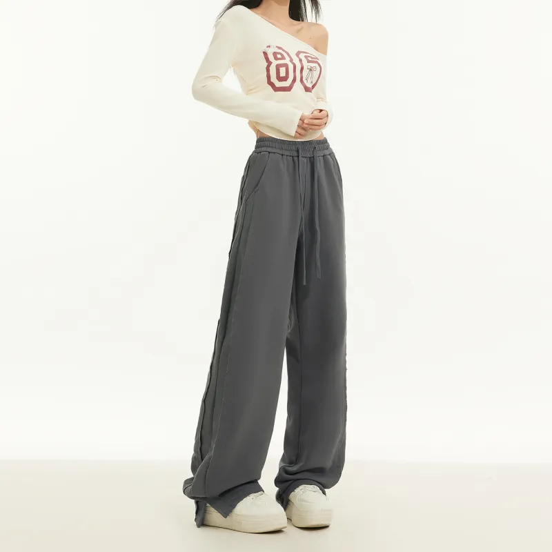 Wen Shan Casual Pants Women's Gray-2
