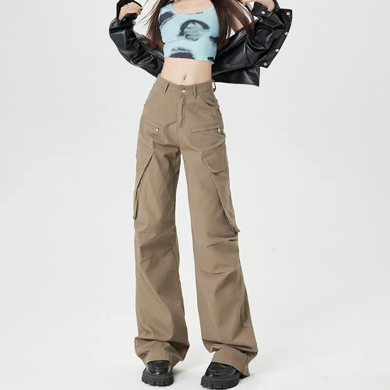 Wen Shan Cargo Pants Women's Coffee-8