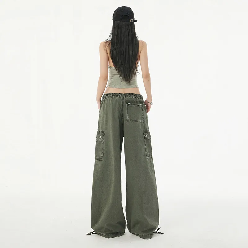 Wen Shan Casual Pants Women's Army Green-4