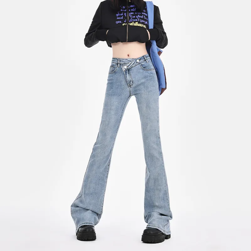 Wen Shan Jeans Women's Light Blue-3