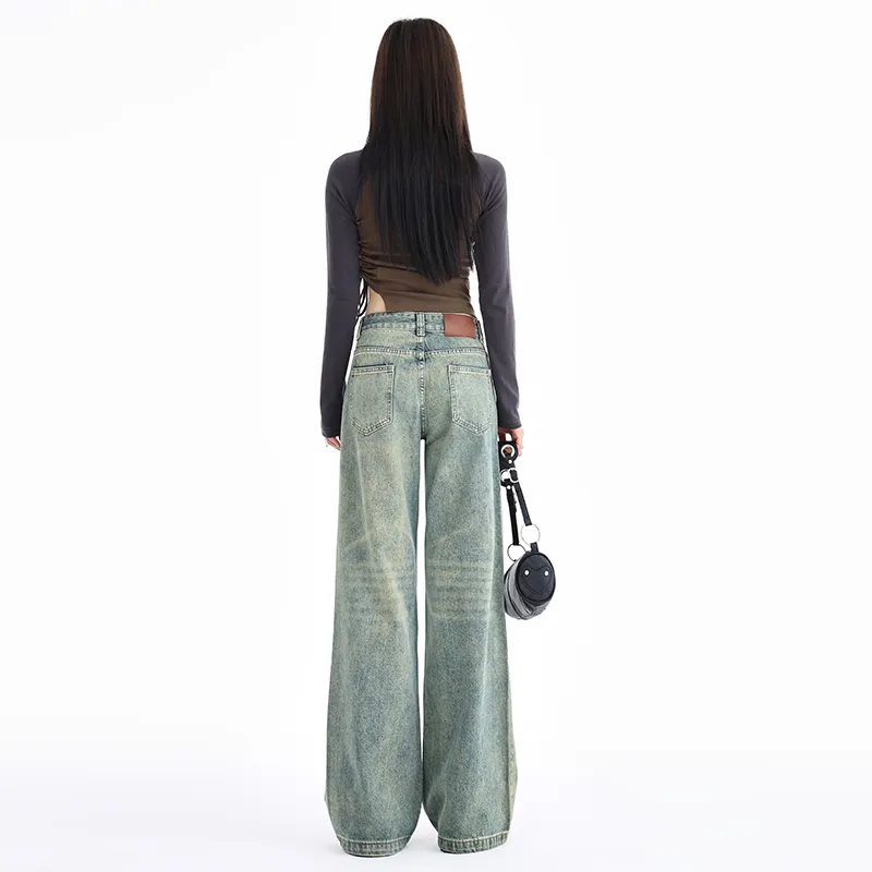Wen Shan Jeans Women's Yellow Mud-5